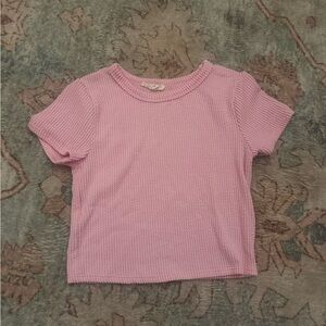 Woman’s Pink Short Sleeve Knit Top